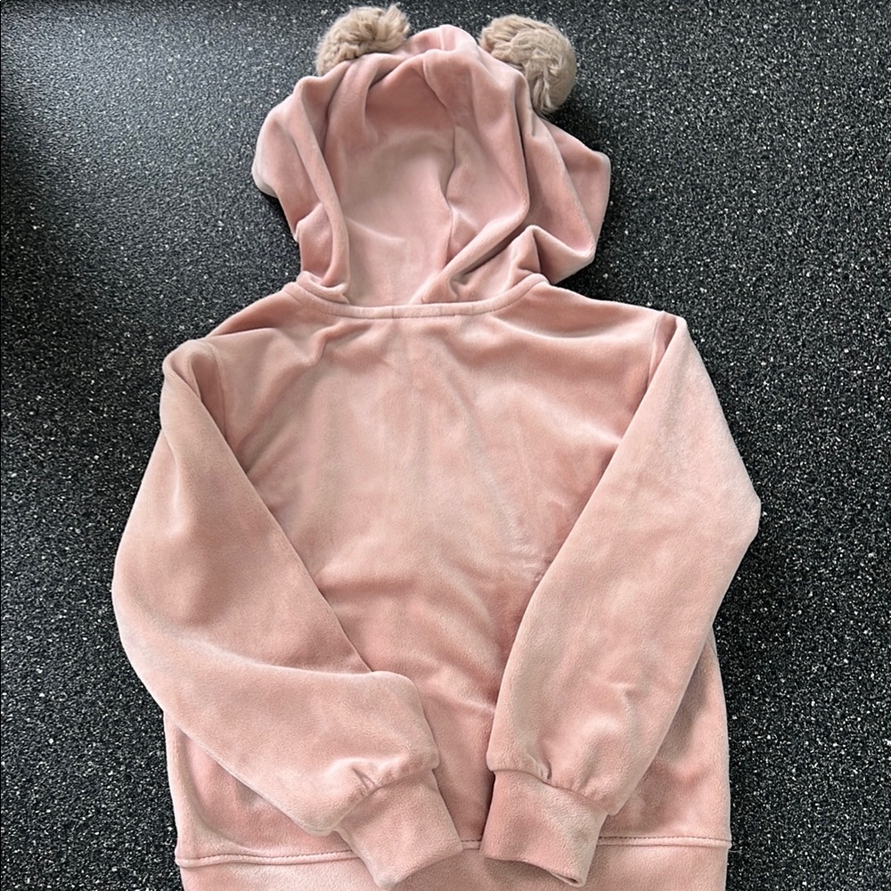 Tea Collection Pink Cozy Bear Ear Sweatshirt - Picture 4 of 5